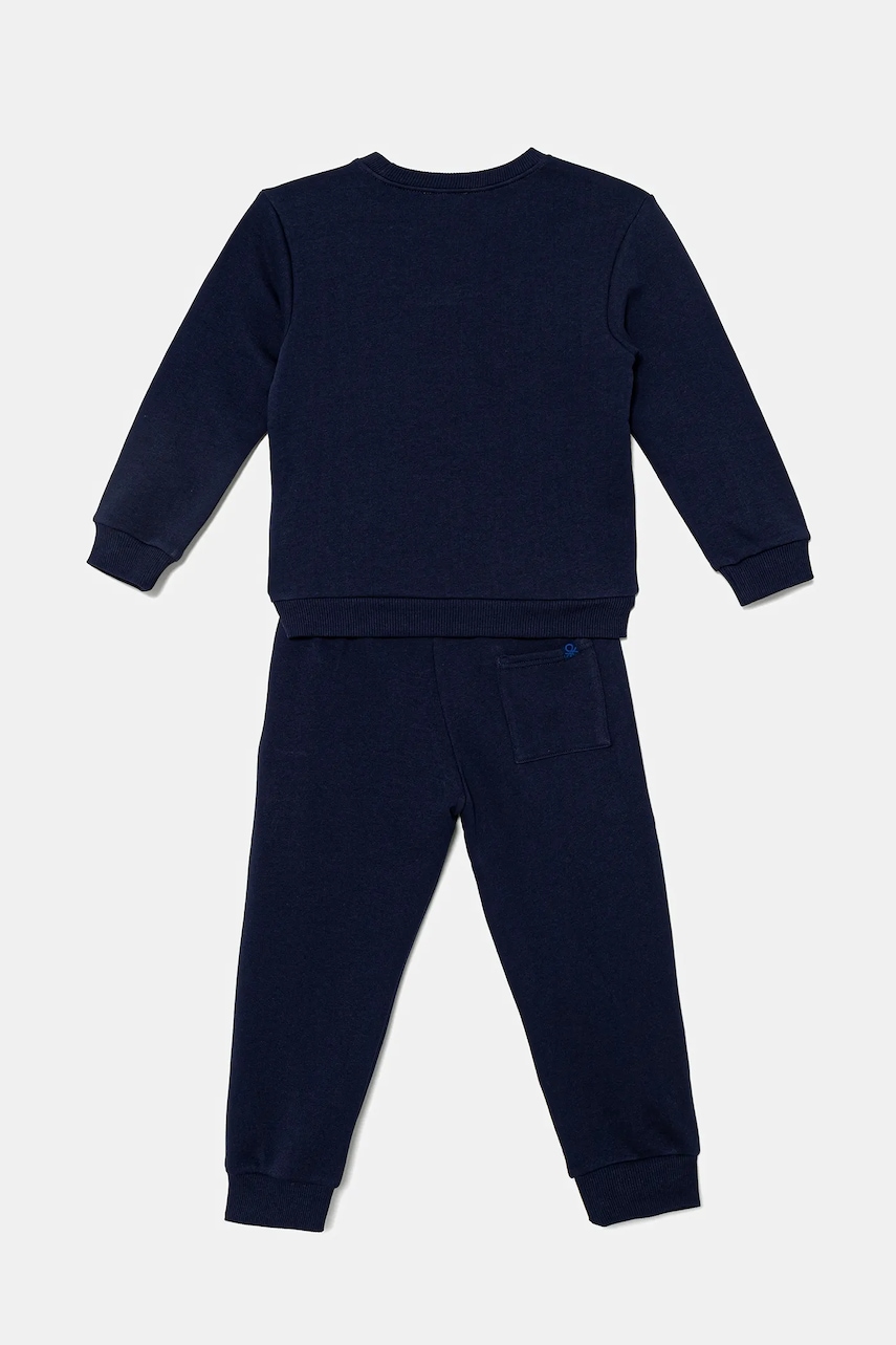 Детский хлопковый спортивный костюм United Colors of Benetton цвет синий 3J68GK00S Детский хлопковый спортивный костюм United Colors of Benetton цвет синий 3J68GK00S