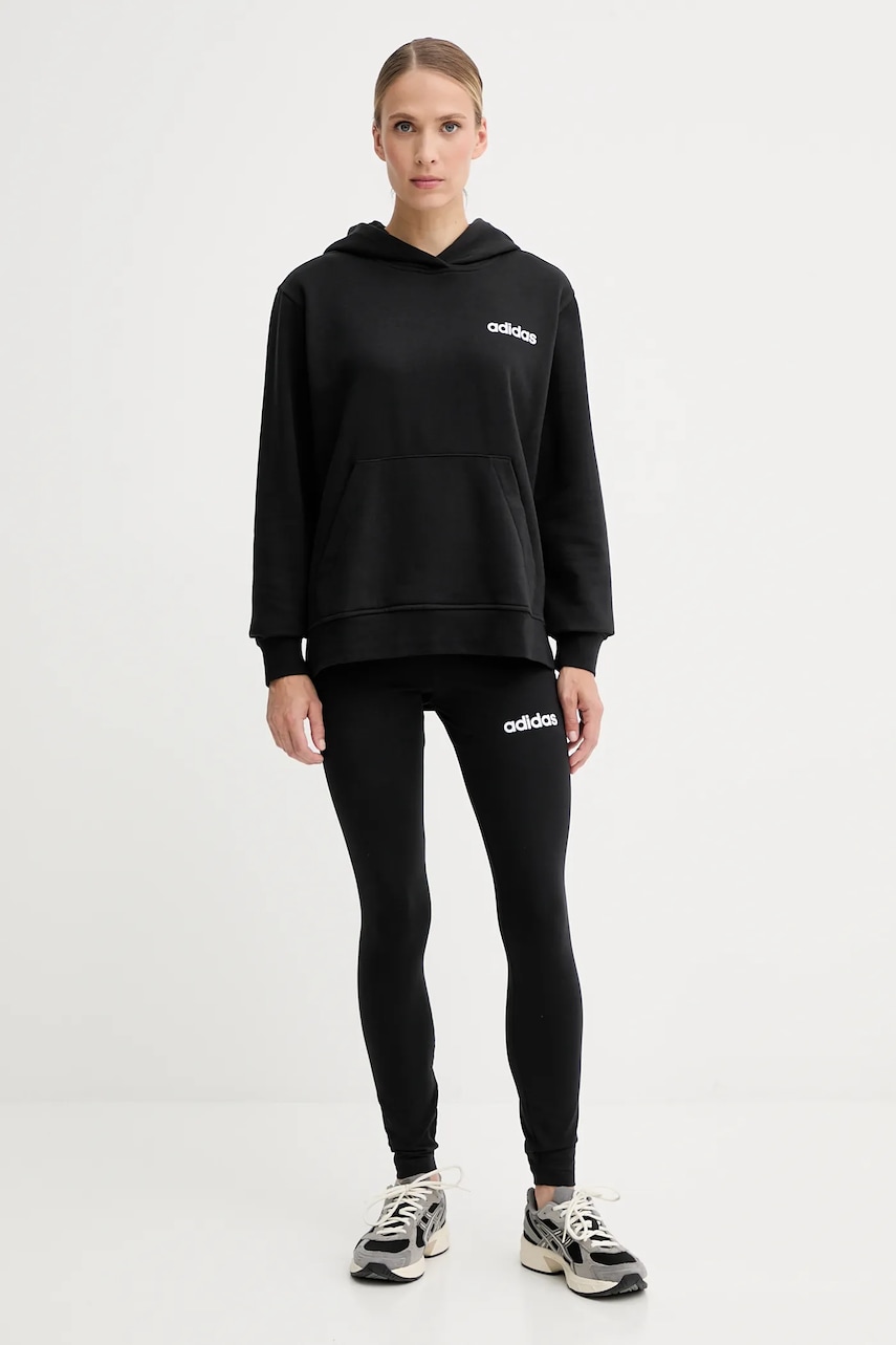 adidas compleu Leisure culoarea negru, JX0474