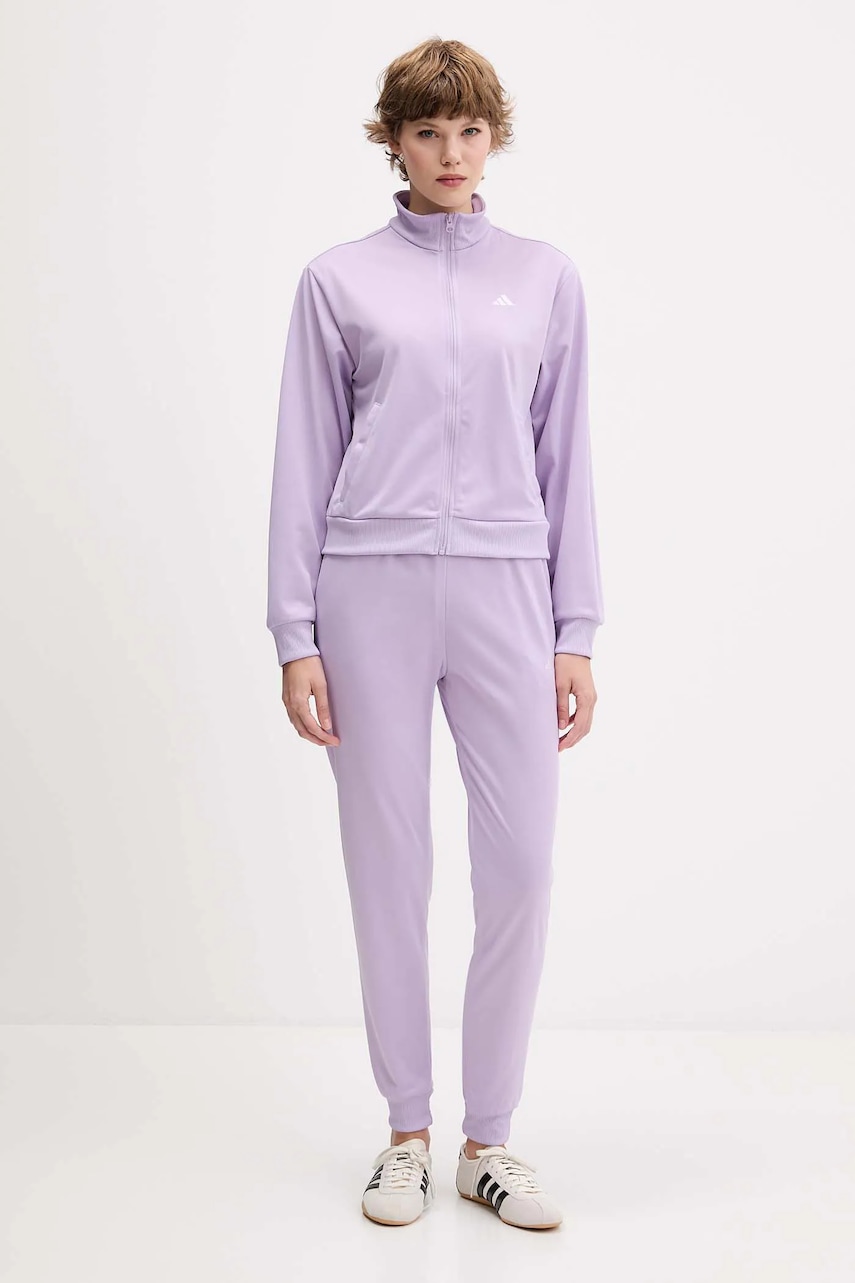 adidas trening Feelcozy culoarea violet, JX0517