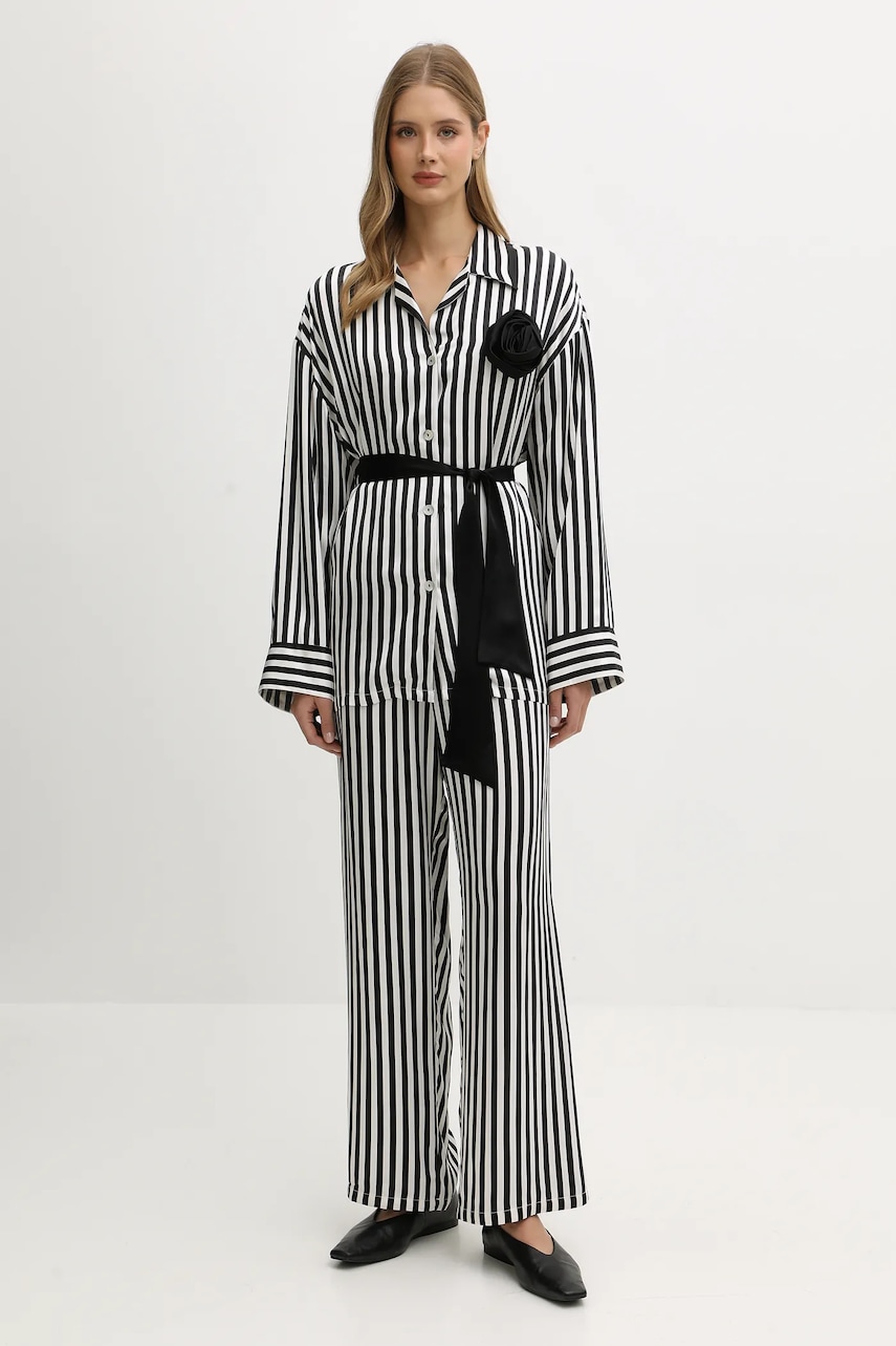 The Sleeper cămașă și pantaloni culoarea negru, FW2436CS