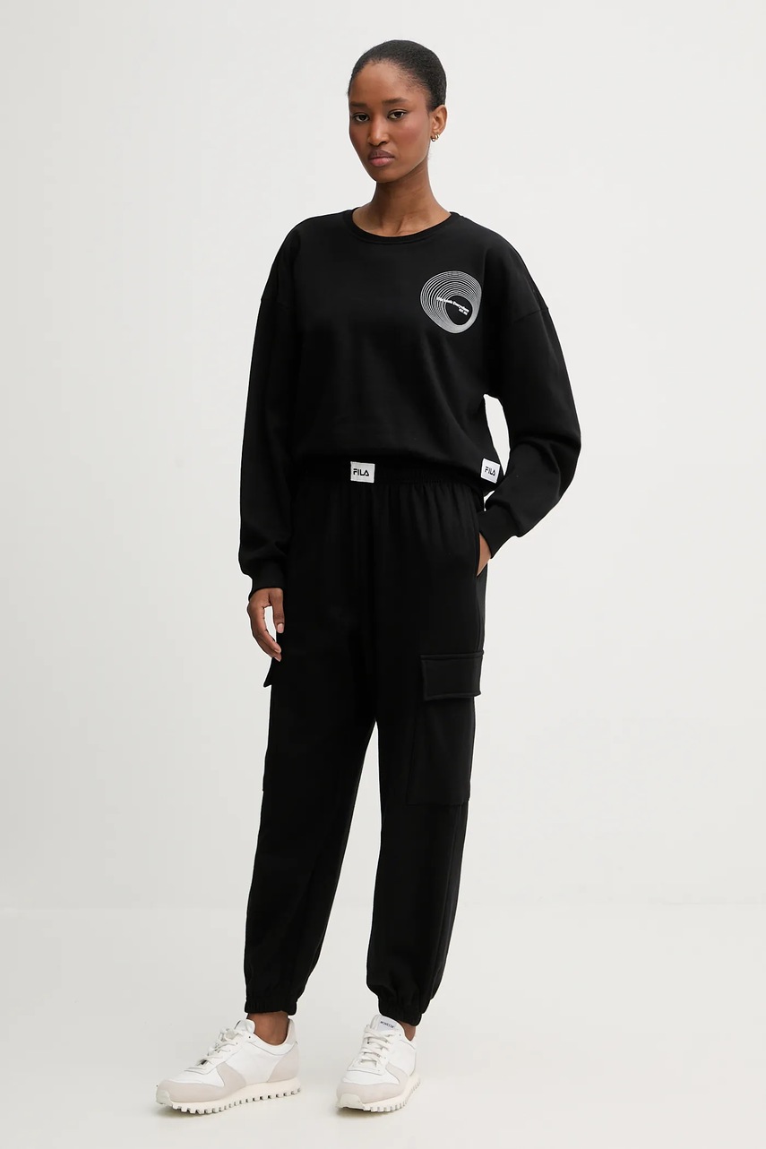 Fila trening din bumbac culoarea negru, FPW4212