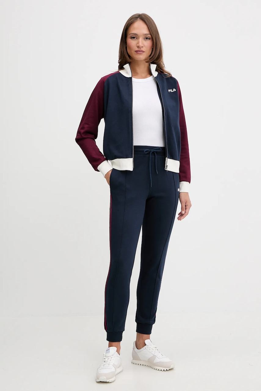 Fila trening lounge din bumbac culoarea bleumarin, FPW4213