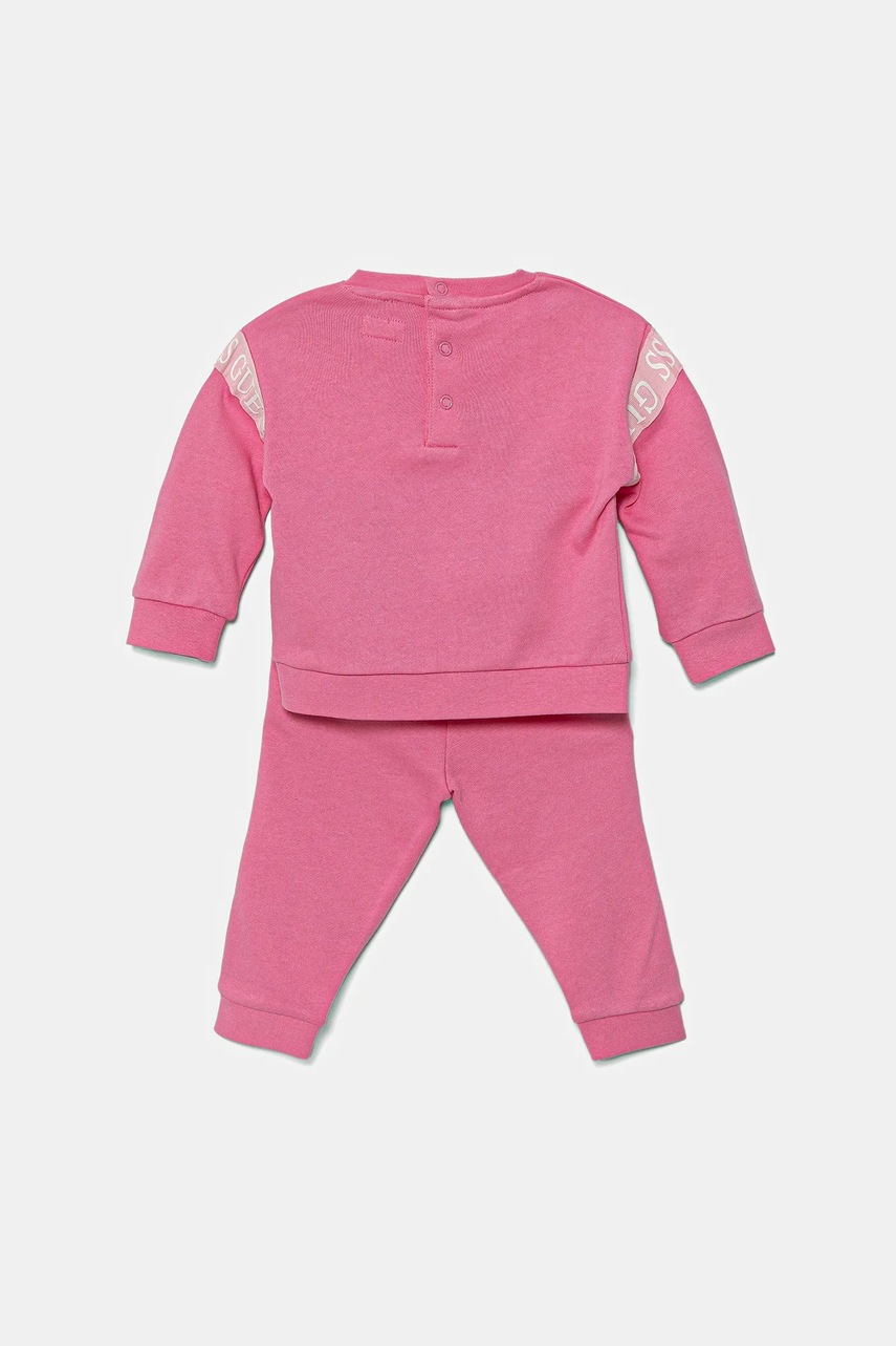 Дитячий бавовняний костюм Guess колір рожевий A5YG03 KA6R4