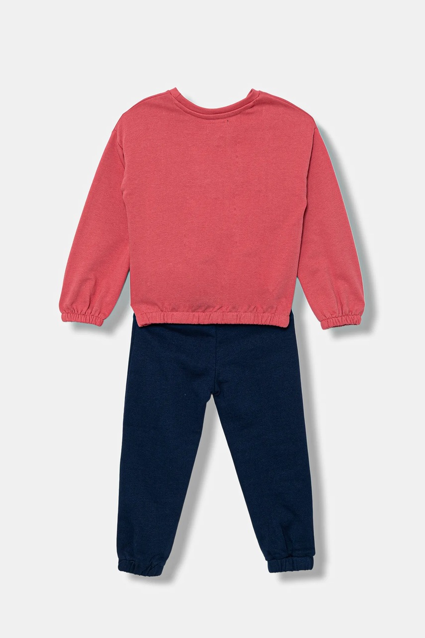 Дитячий бавовняний спортивний костюм Guess колір рожевий K5YG02 KA6R4