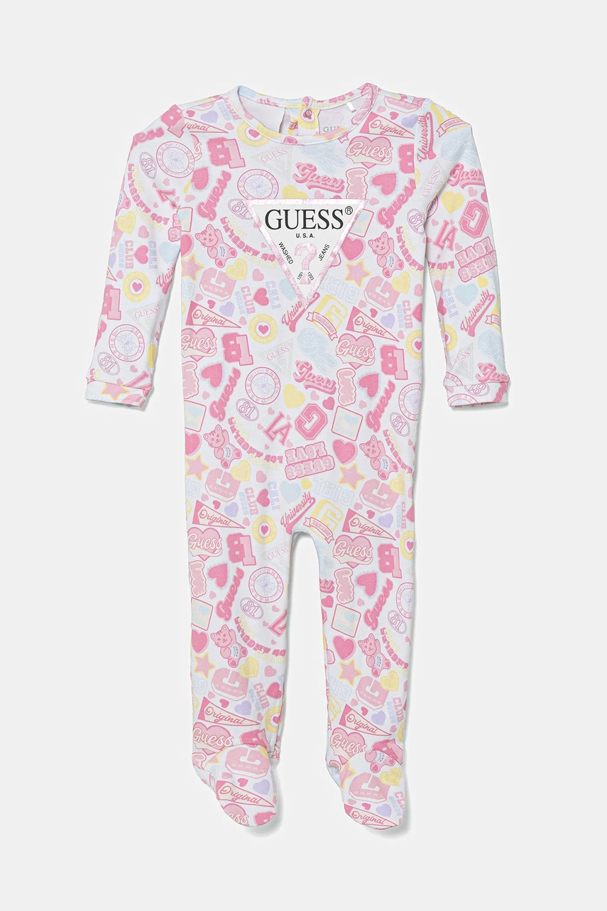 Levně Kojenecké bavlněné dupačky Guess S5YG01 KA6W4
