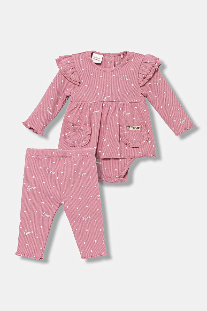 Levně Kojenecká sada Guess 2-pack růžová barva, S5YG10 KBZP4