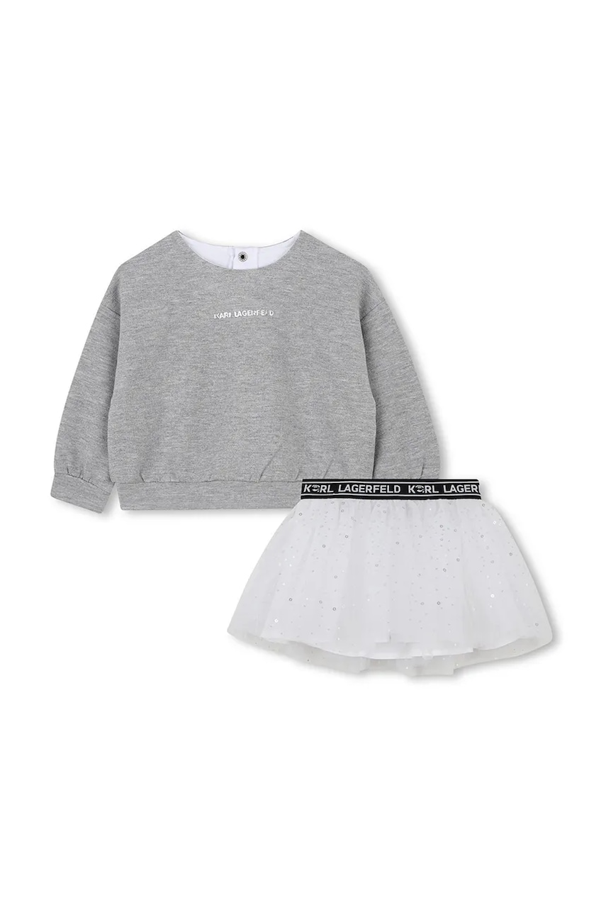 Karl Lagerfeld compleu bebe culoarea gri, Z30650 Karl Lagerfeld compleu bebe culoarea gri, Z30650
