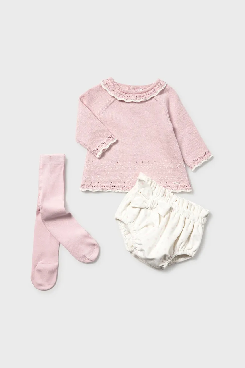 Mayoral Newborn compleu bebe 3-pack culoarea roz, 2256