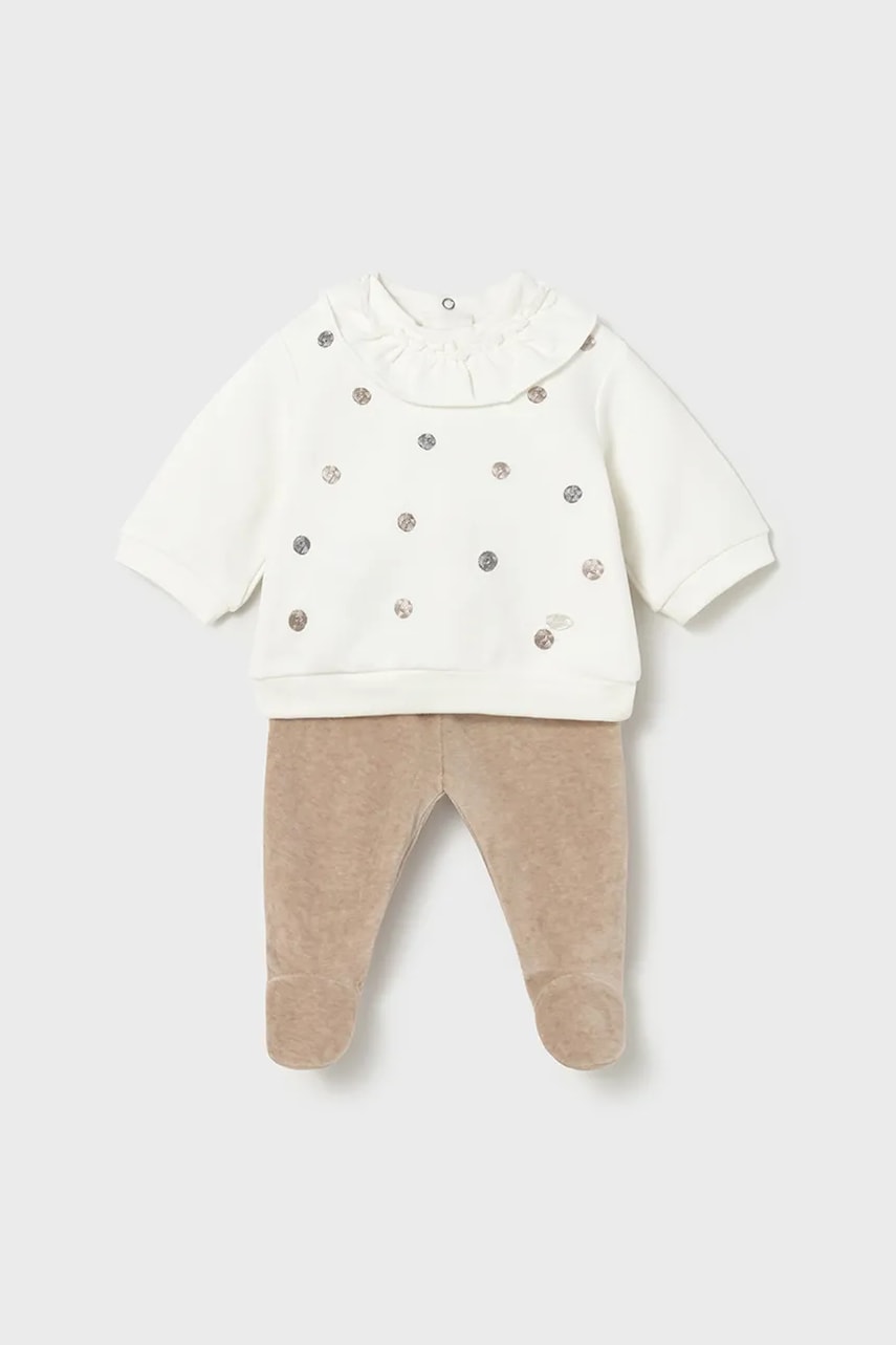Mayoral Newborn compleu bebe culoarea bej, 2555