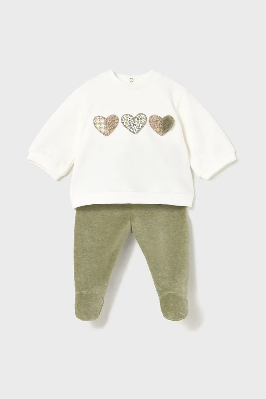 Mayoral Newborn compleu bebe culoarea verde, 2555