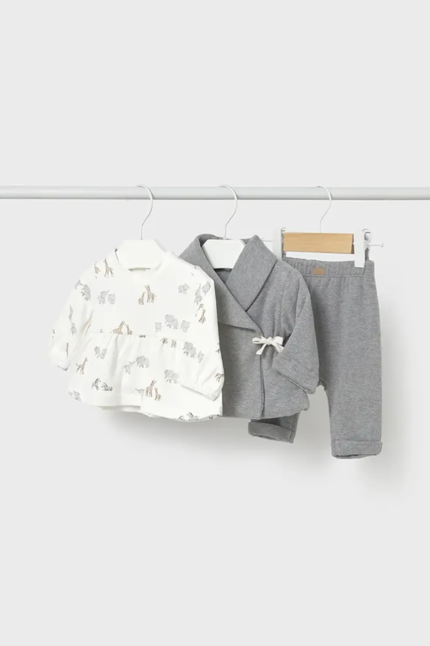 Mayoral Newborn compleu bebe culoarea gri, 2561