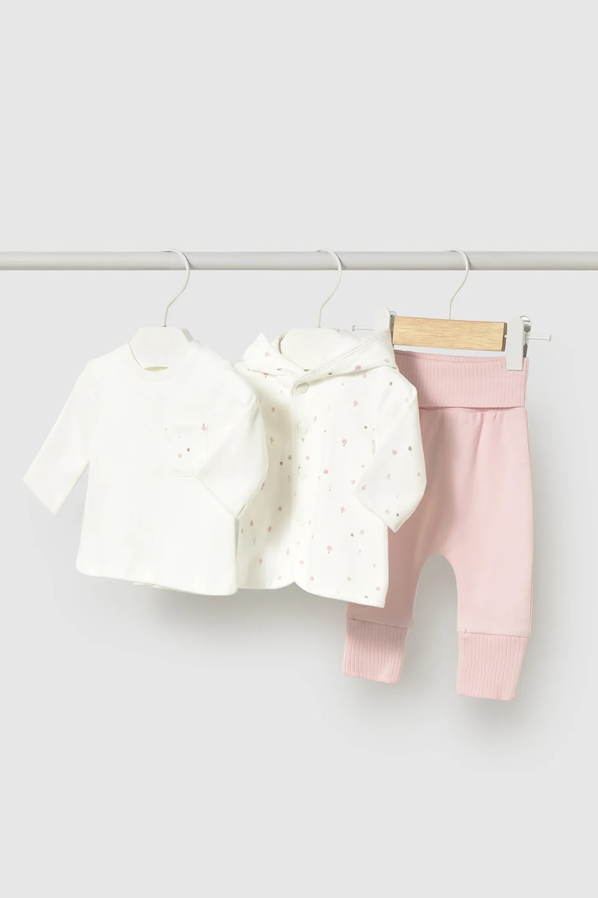 Mayoral Newborn compleu bebe 3-pack culoarea roz, 2631