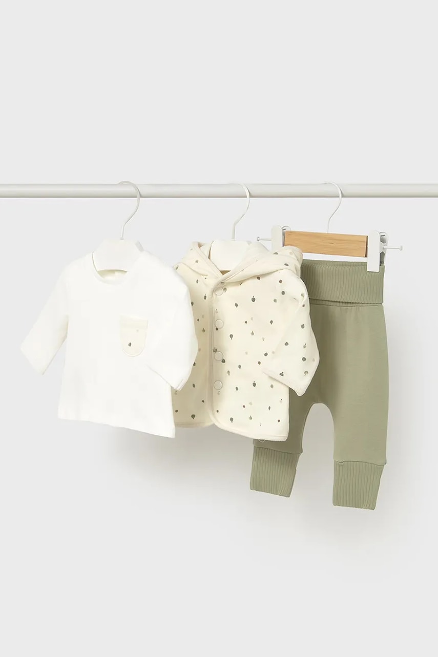 Mayoral Newborn compleu bebe 3-pack culoarea verde, 2631