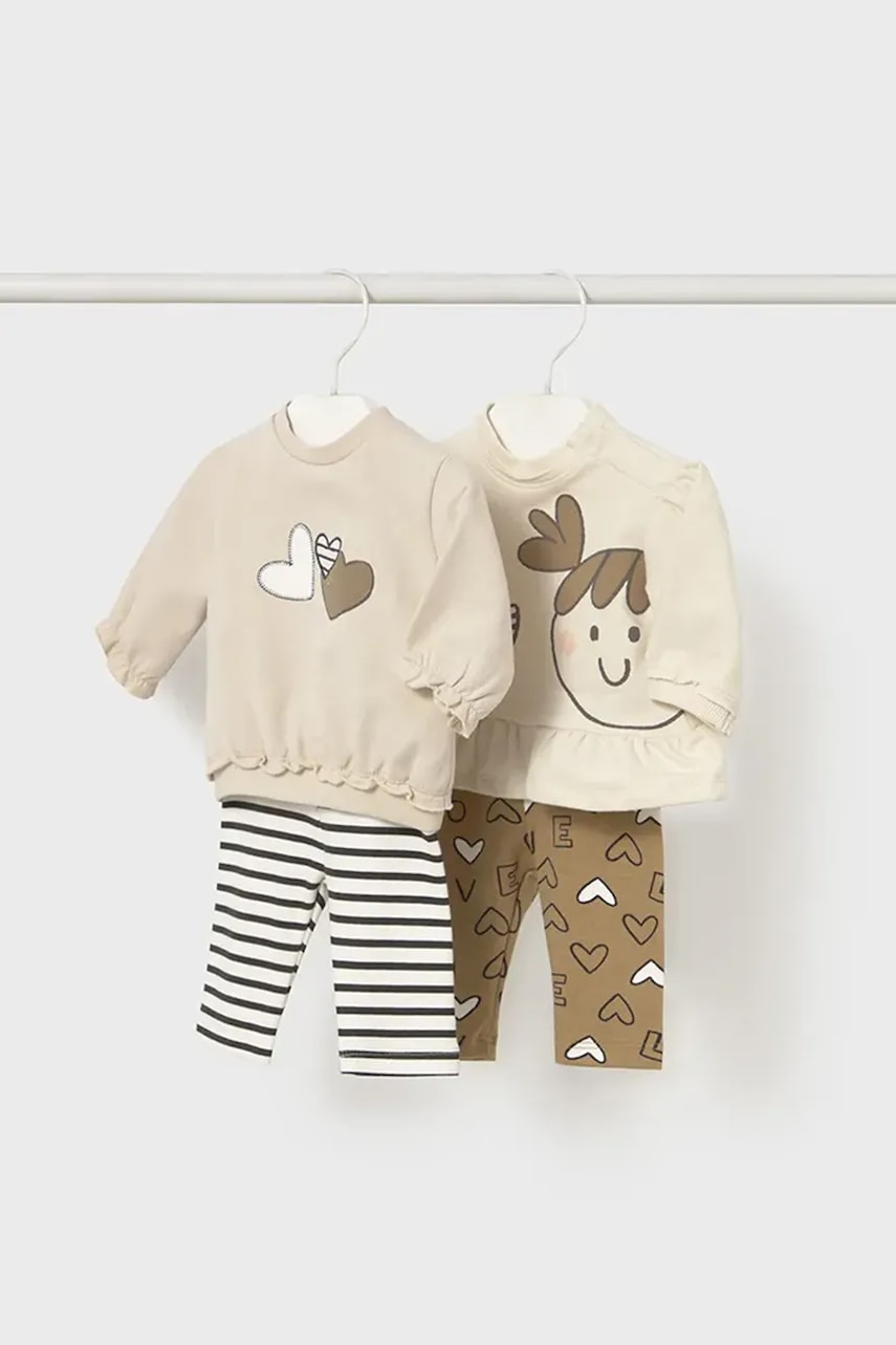 Mayoral Newborn compleu bebe culoarea bej, 2710