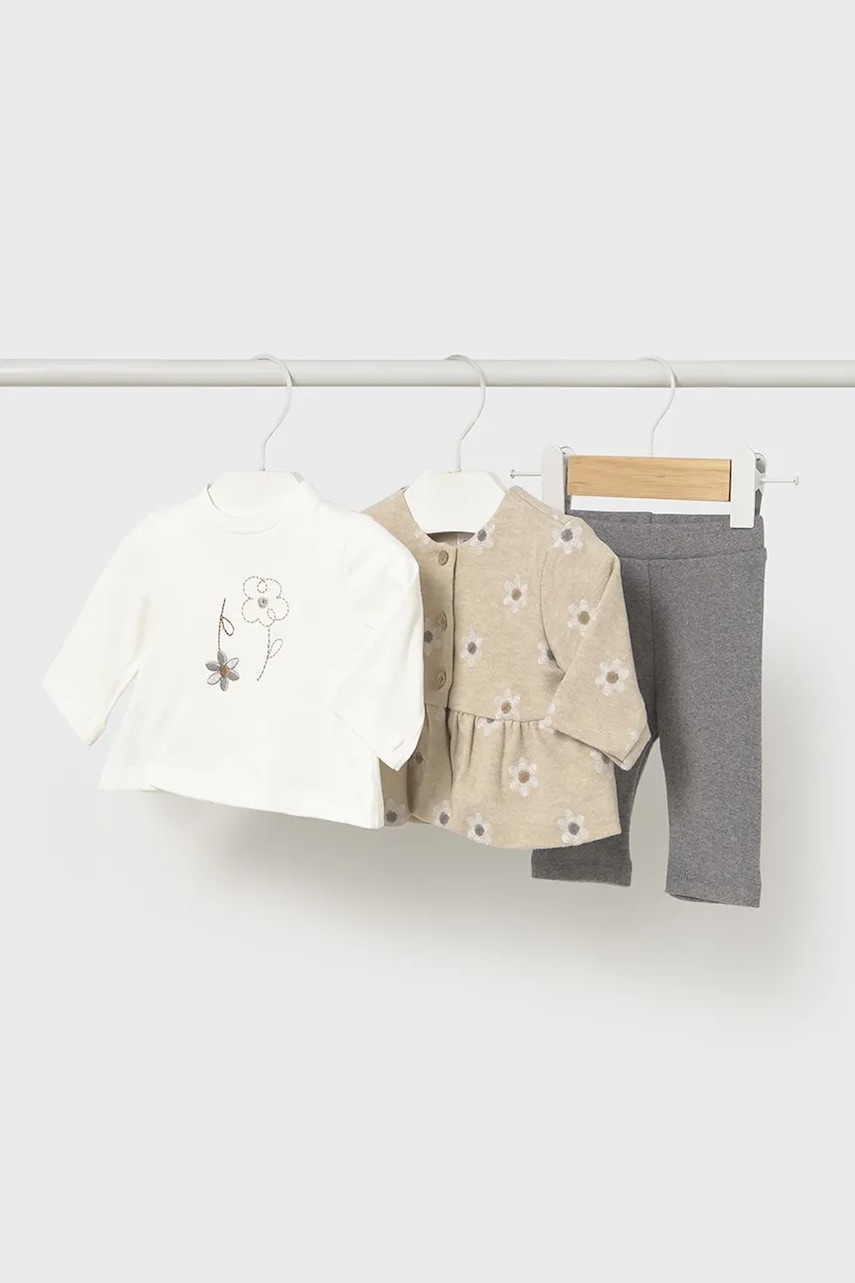 Mayoral Newborn compleu bebe 3-pack culoarea bej, 2733