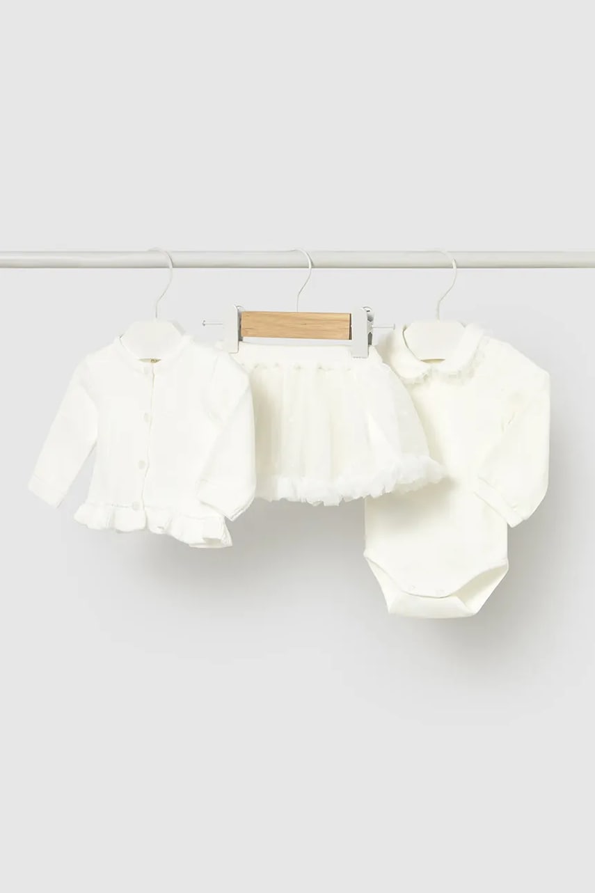 Mayoral Newborn compleu bebe culoarea bej, 2830
