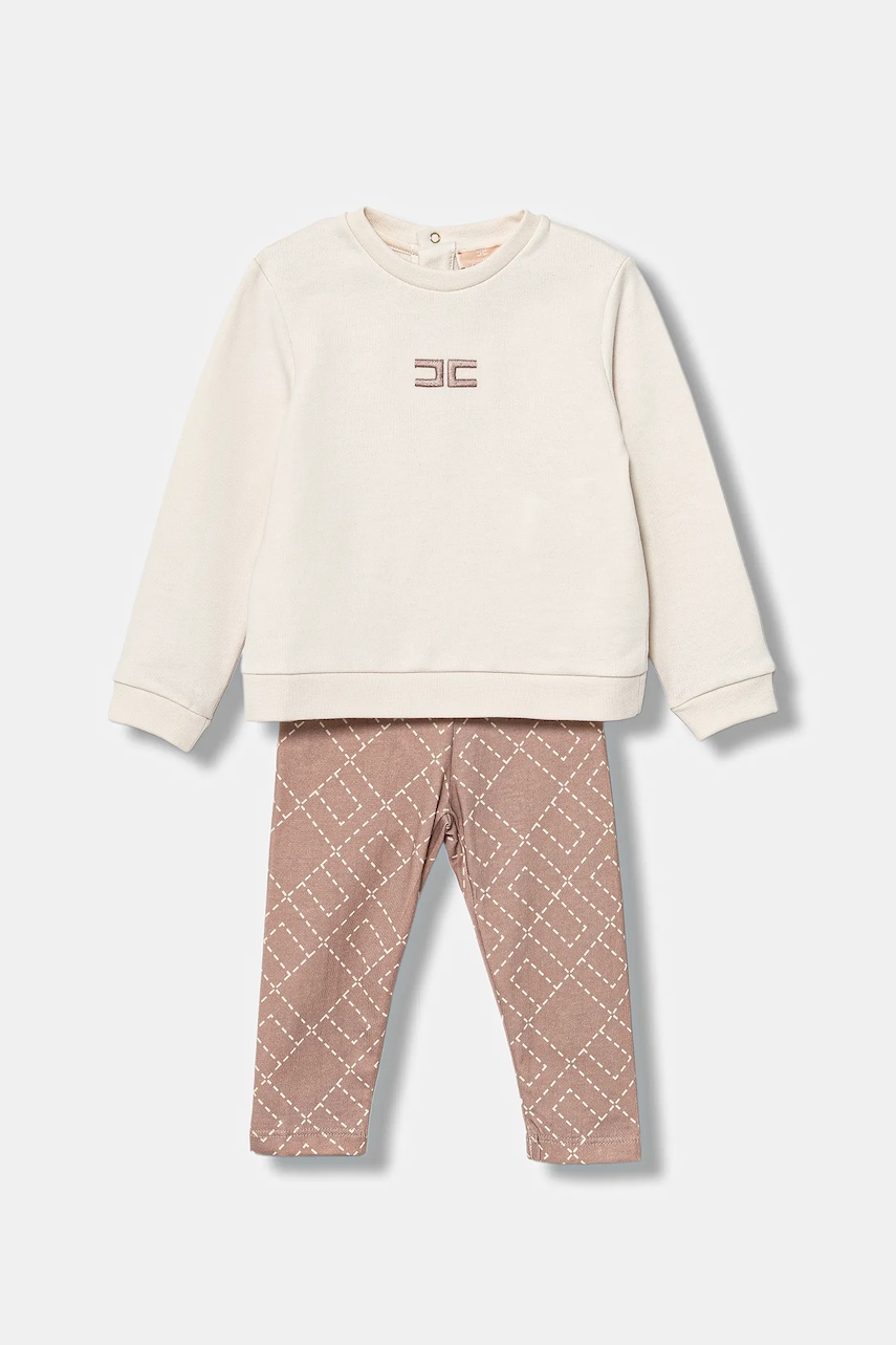 Elisabetta Franchi compleu bebe culoarea bej, ENCD107.0.FF002