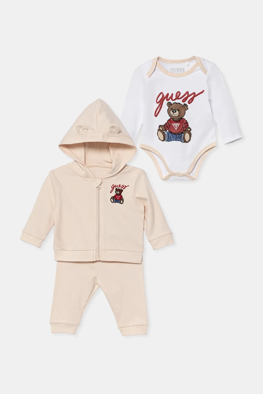 Levně Kojenecká sada Guess 3-pack béžová barva, H5YW12 KA6W4