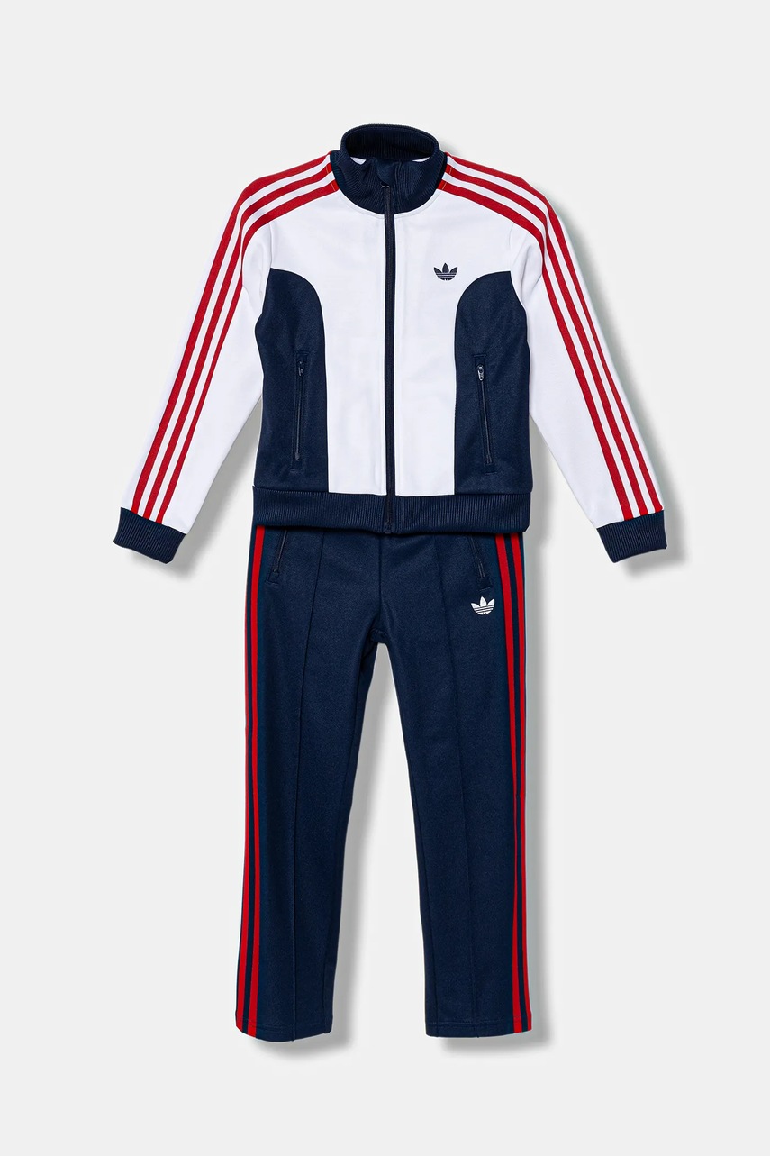 Детский спортивный костюм adidas Originals цвет белый JV7664 Детский спортивный костюм adidas Originals цвет белый JV7664