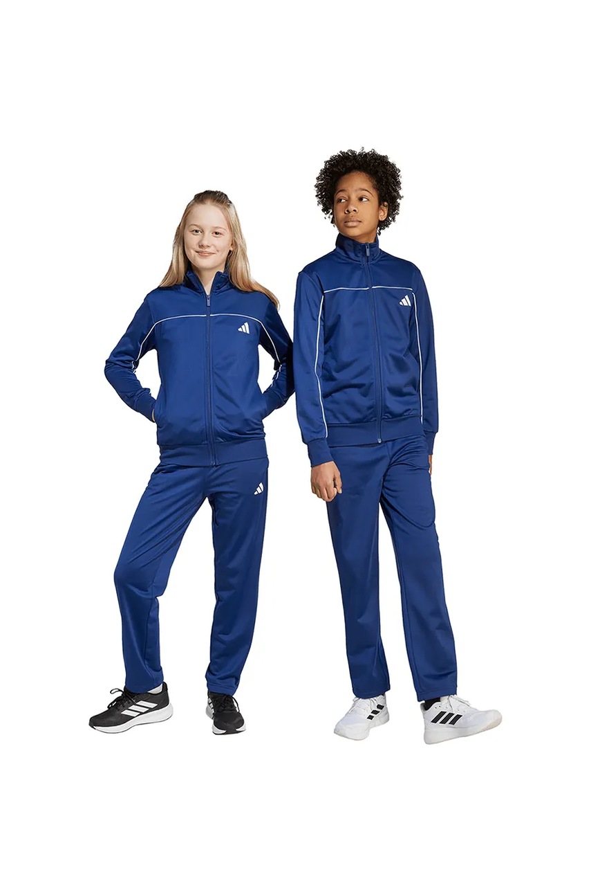 Levně Dětská tepláková souprava adidas tmavomodrá barva, JX8746