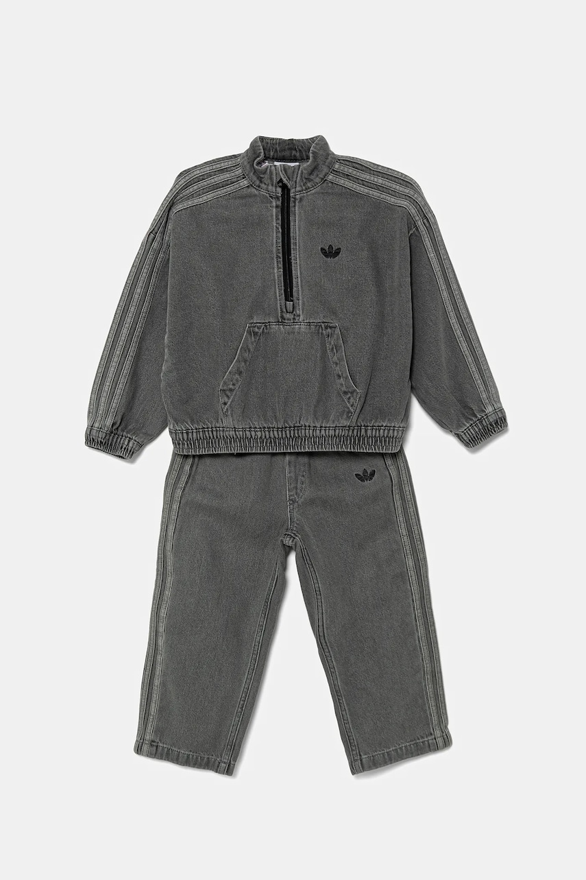 adidas Originals set de bumbac pentru copii culoarea gri, JY3546