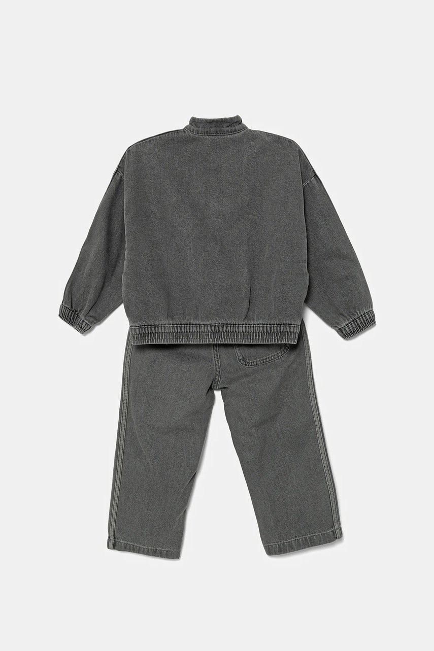 Дитячий бавовняний комплект adidas Originals колір сірий JY3546