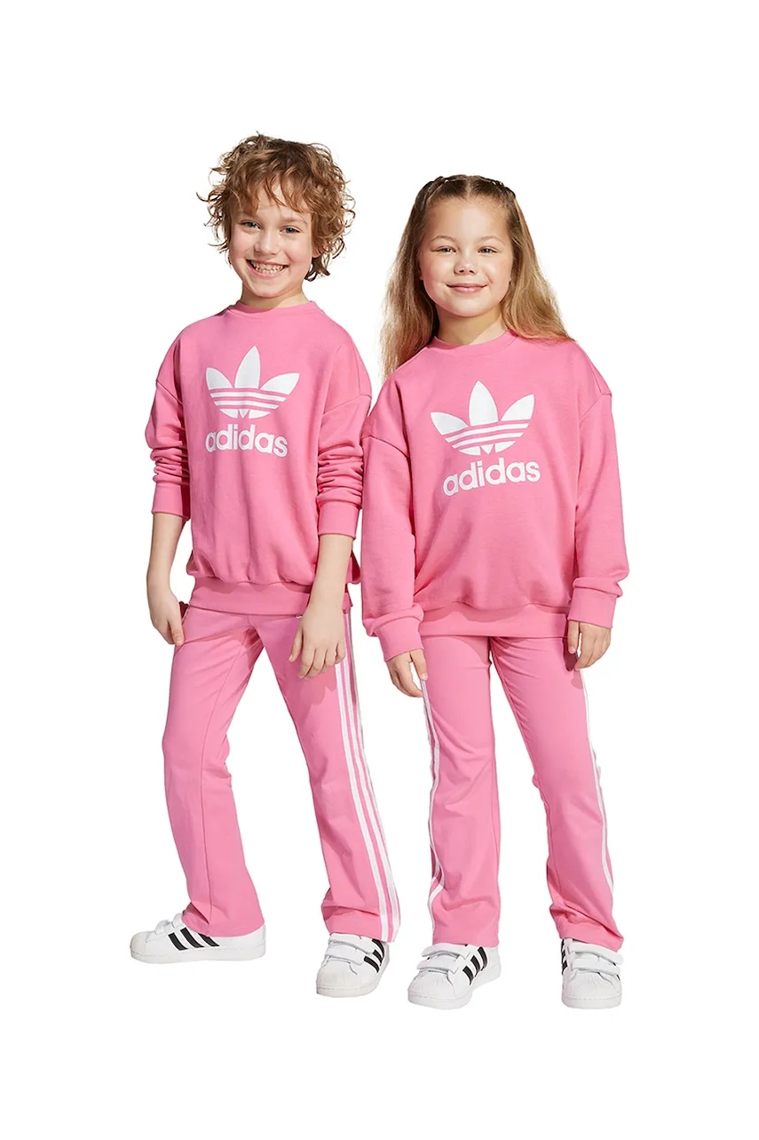 Levně Dětská tepláková souprava adidas Originals růžová barva, JY3741
