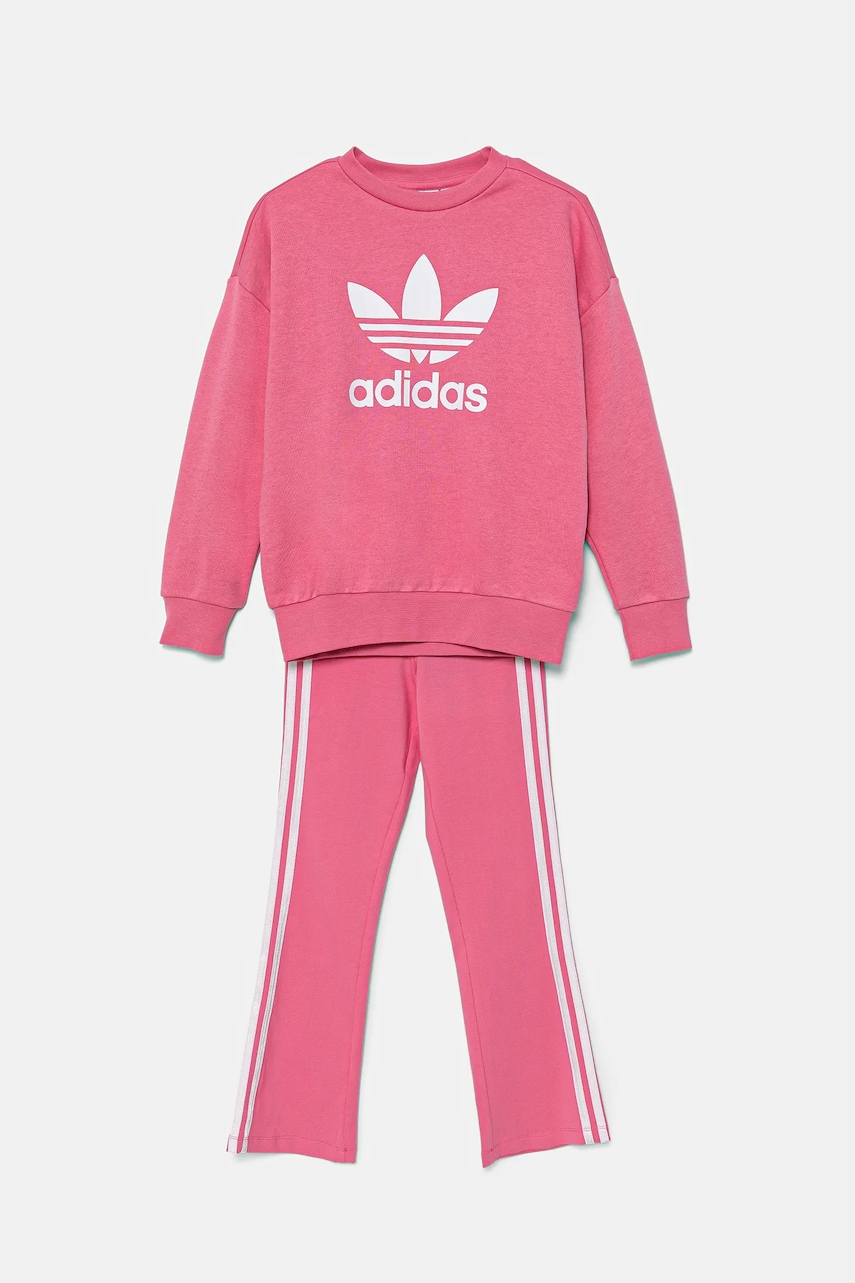 Детский спортивный костюм adidas Originals цвет розовый JY3741 Детский спортивный костюм adidas Originals цвет розовый JY3741