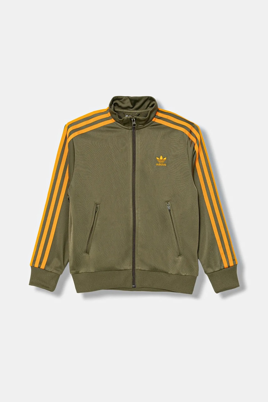 adidas Originals bluză copii culoarea verde, cu imprimeu, JZ4086