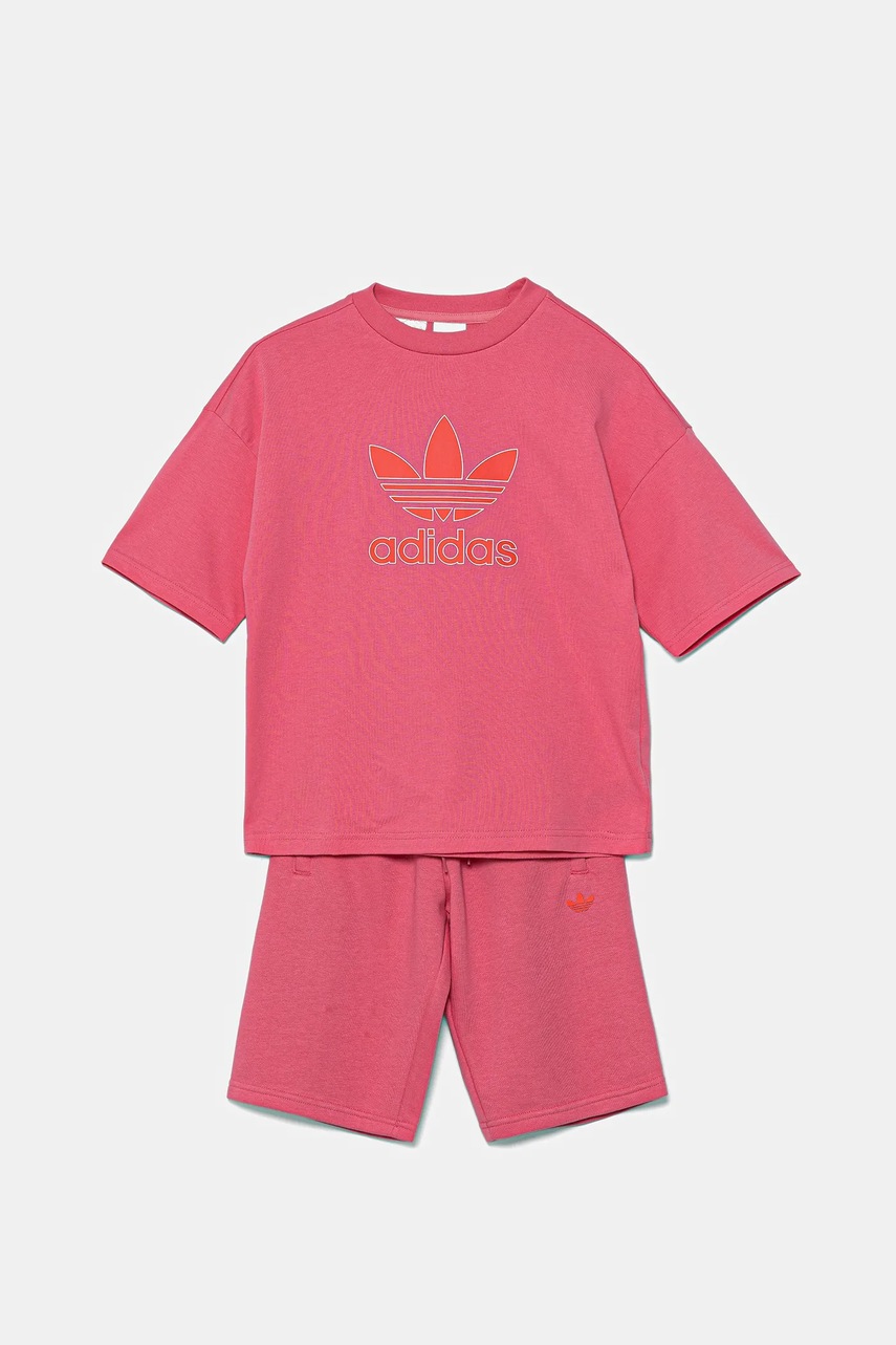 adidas Originals set de bumbac pentru copii culoarea roz, KA0222