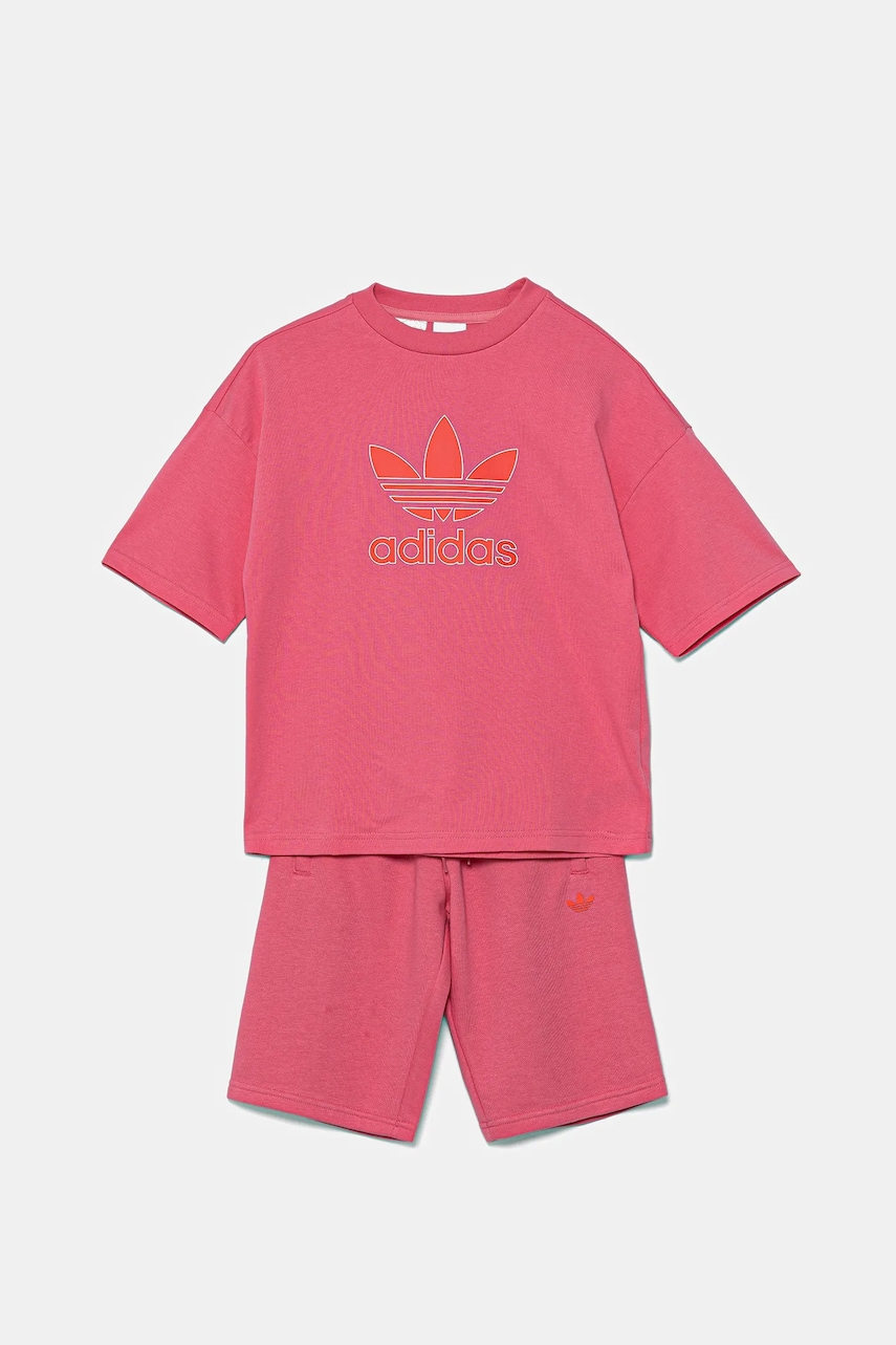Детский комплект из хлопка adidas Originals цвет розовый KA0222 Детский комплект из хлопка adidas Originals цвет розовый KA0222