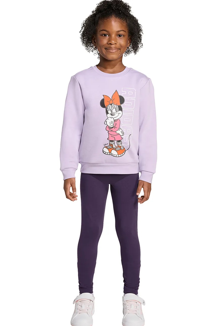Levně Dětská tepláková souprava adidas fialová barva, KB7314