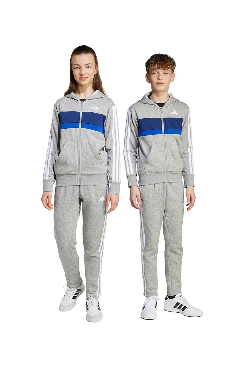 Levně Dětská tepláková souprava adidas šedá barva, KB7328