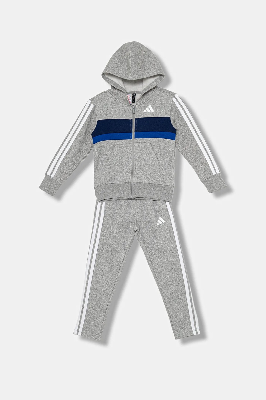 Levně Dětská tepláková souprava adidas šedá barva, KB7328