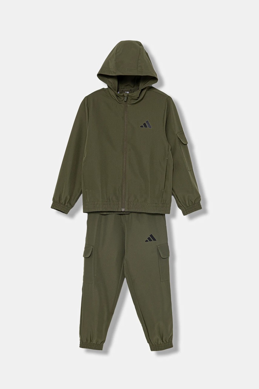 Детский спортивный костюм adidas 2 шт цвет зелёный JX0203