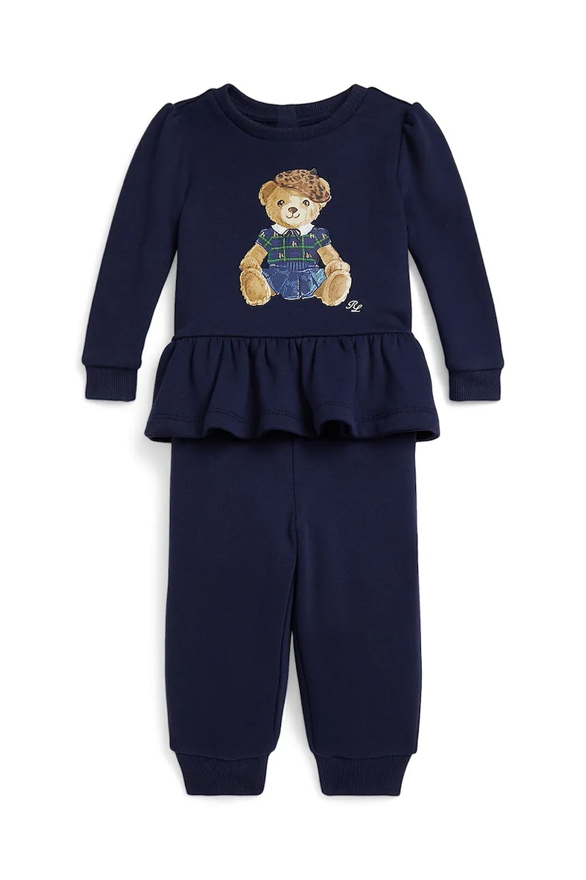 Levně Dětská tepláková souprava Polo Ralph Lauren tmavomodrá barva, 310978918001