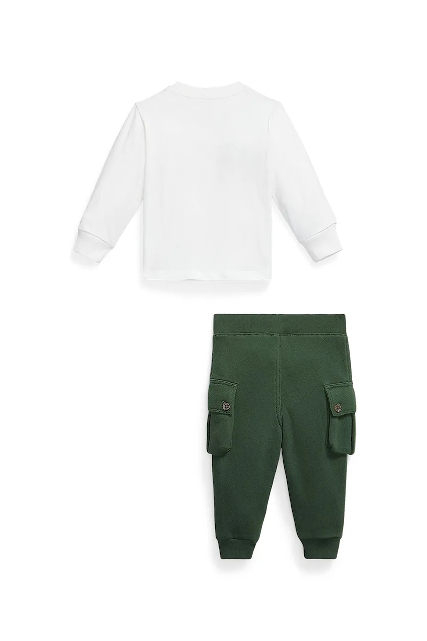 Спортивный костюм для младенцев Polo Ralph Lauren цвет бежевый 320981282001 Спортивный костюм для младенцев Polo Ralph Lauren цвет бежевый 320981282001