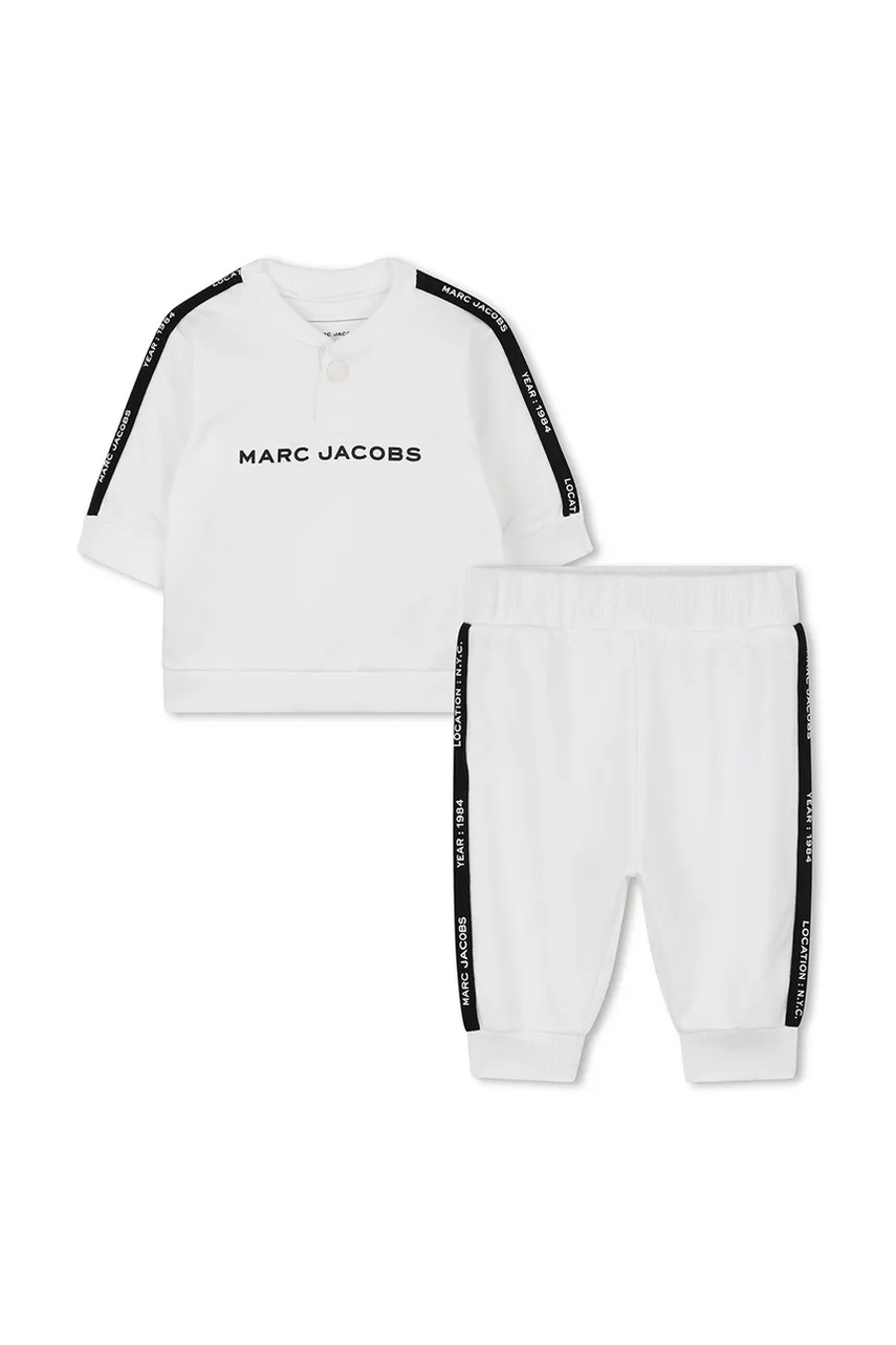 Marc Jacobs trening din bumbac pentru bebeluși culoarea bej, W60663