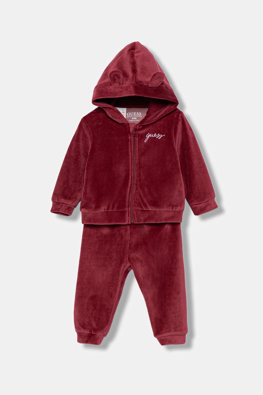 Cпортивний костюм для немовлят Guess 3-pack колір бордовий H5BW07 KAVN4