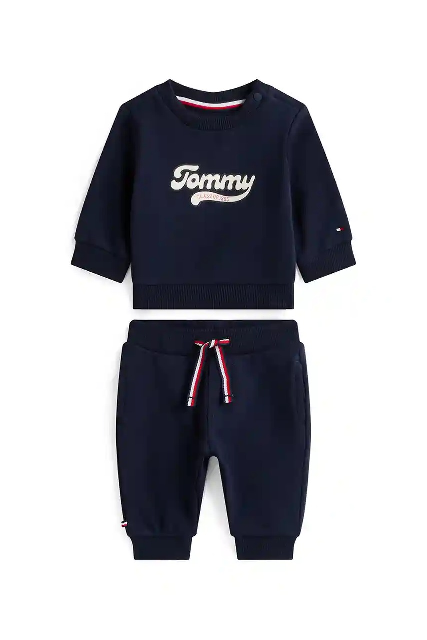 Levně Kojenecká tepláková souprava Tommy Hilfiger tmavomodrá barva, KN0KN02109
