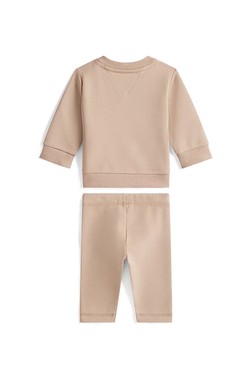 Спортивный костюм для младенцев Tommy Hilfiger цвет коричневый KN0KN02117 Спортивный костюм для младенцев Tommy Hilfiger цвет коричневый KN0KN02117