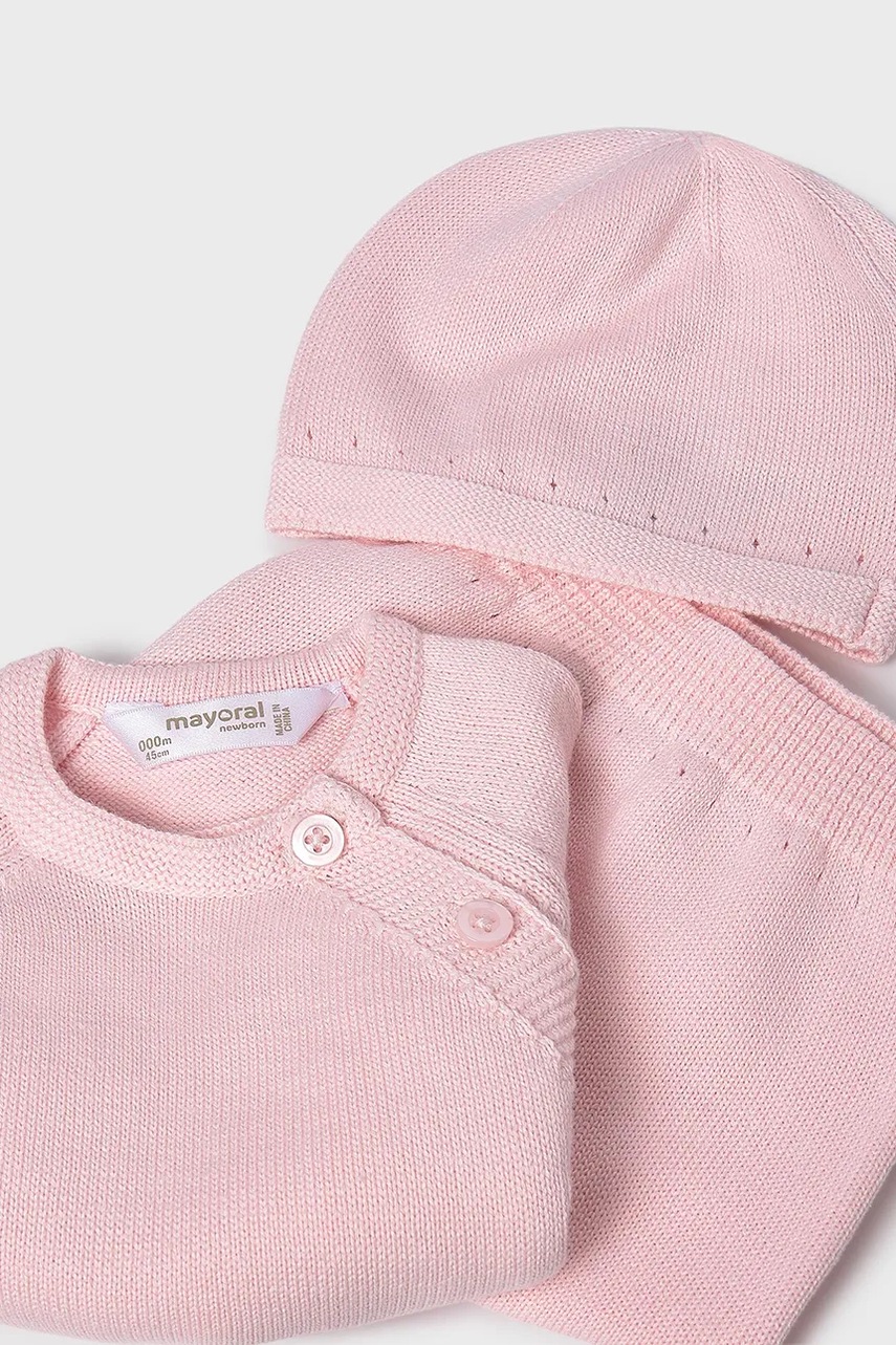 Детский хлопковый комплект Mayoral Newborn цвет розовый 9981