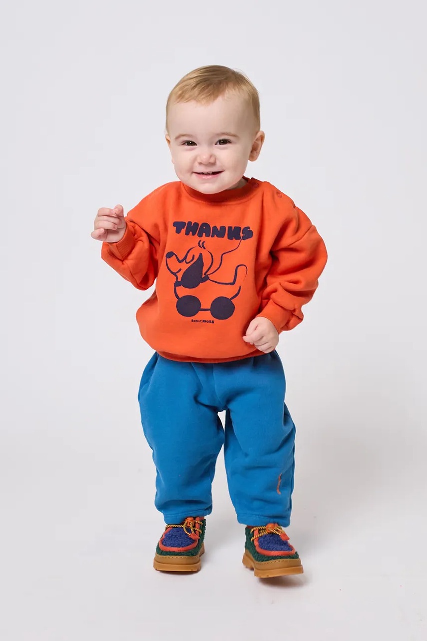 Bobo Choses trening de bumbac pentru bebeluși Rolling Dog culoare portocalie 225FB003