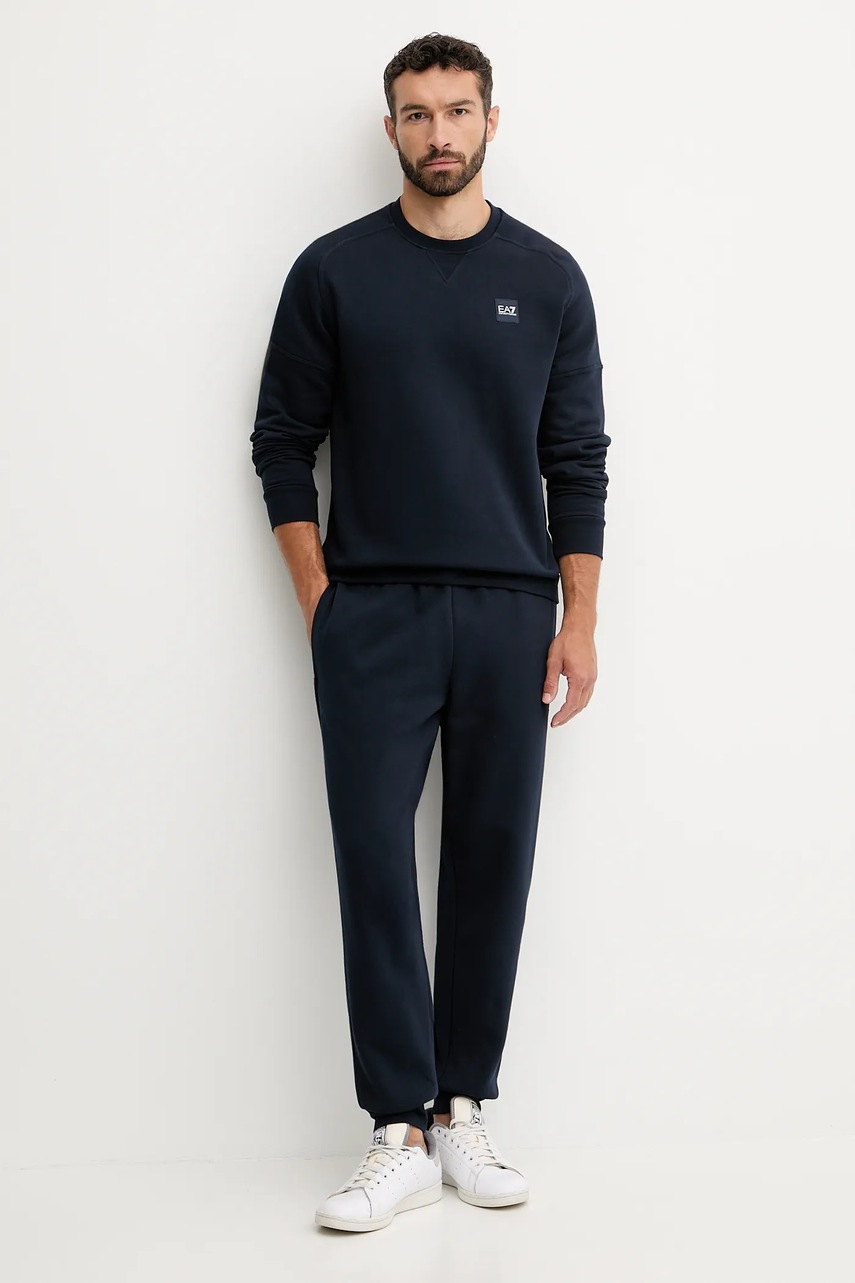 Levně Tepláková souprava EA7 Emporio Armani pánská, tmavomodrá barva, AF10377-7M000912