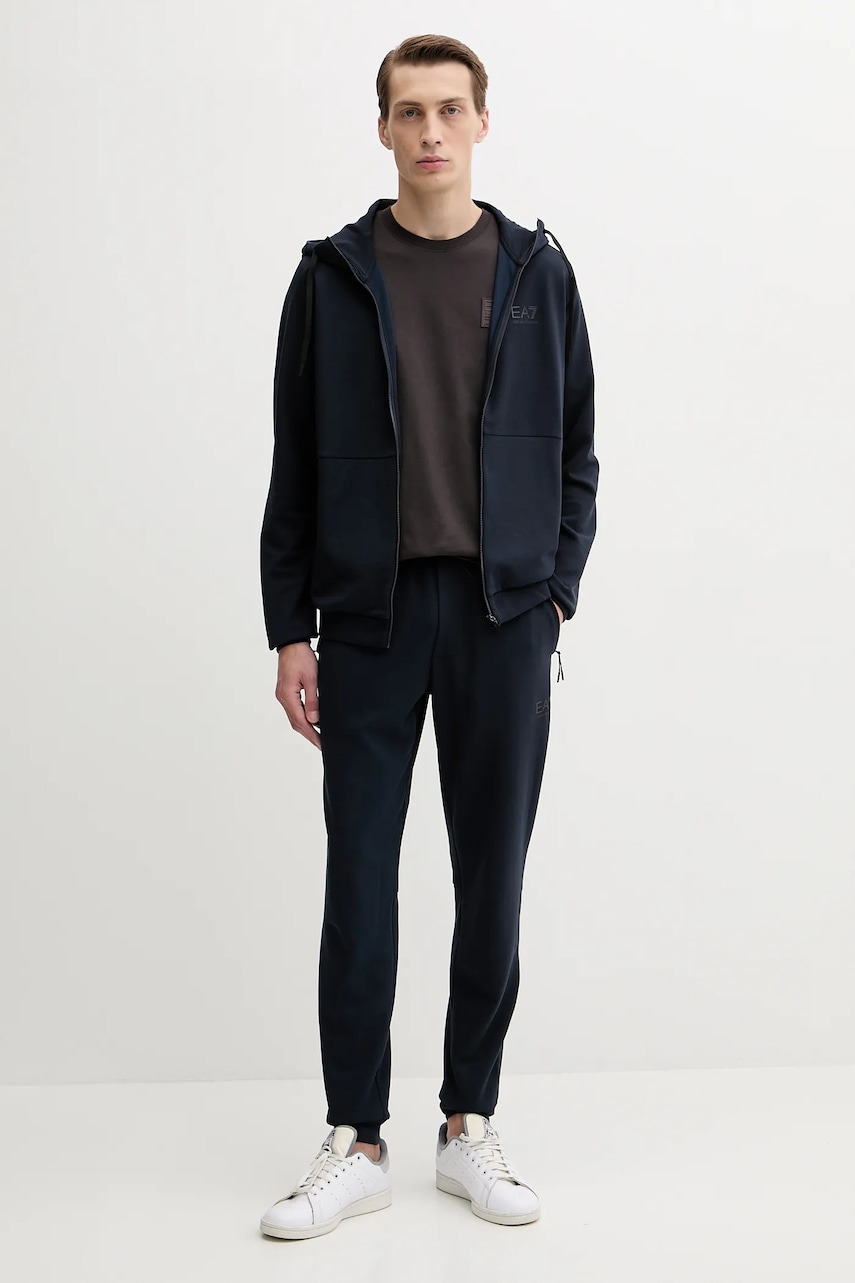 Levně Tepláková souprava EA7 Emporio Armani pánská, tmavomodrá barva, AF12501.7M000665