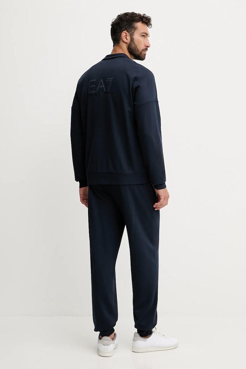 Хлопковый спортивный костюм EA7 Emporio Armani цвет синий AF13512.7M000907 Хлопковый спортивный костюм EA7 Emporio Armani цвет синий AF13512.7M000907