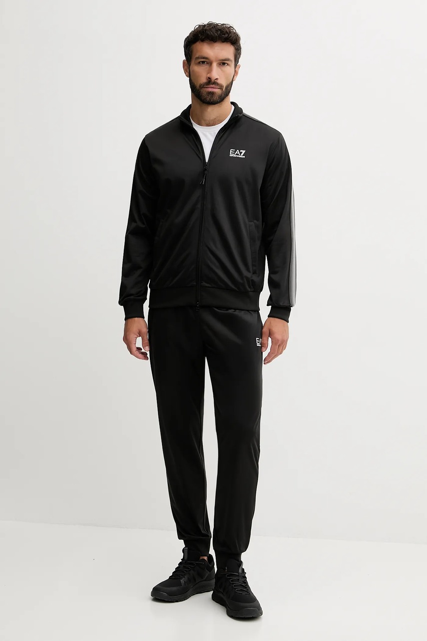 Levně Tepláková souprava EA7 Emporio Armani pánská, černá barva, AF12449.7M000970