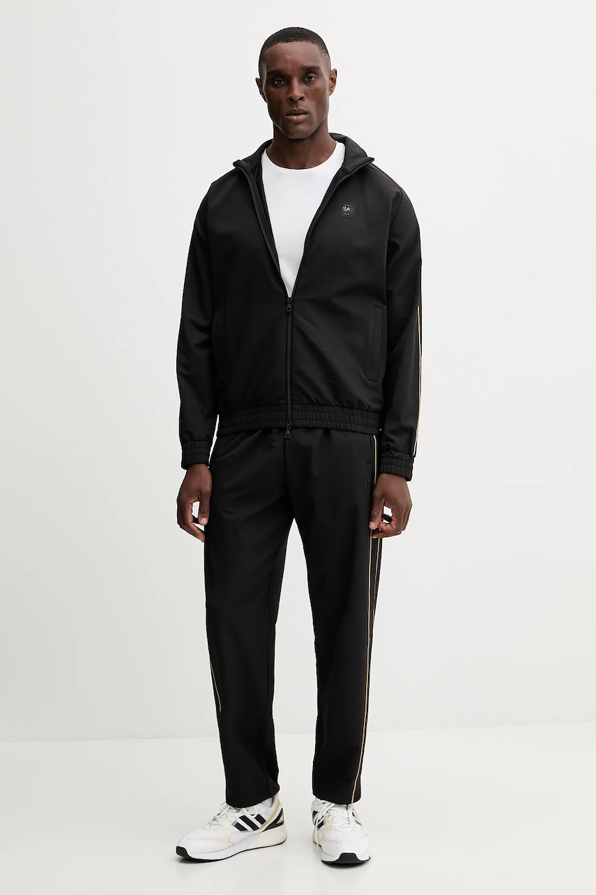 Levně Tepláková souprava EA7 Emporio Armani pánská, černá barva, AF16945.7M000785