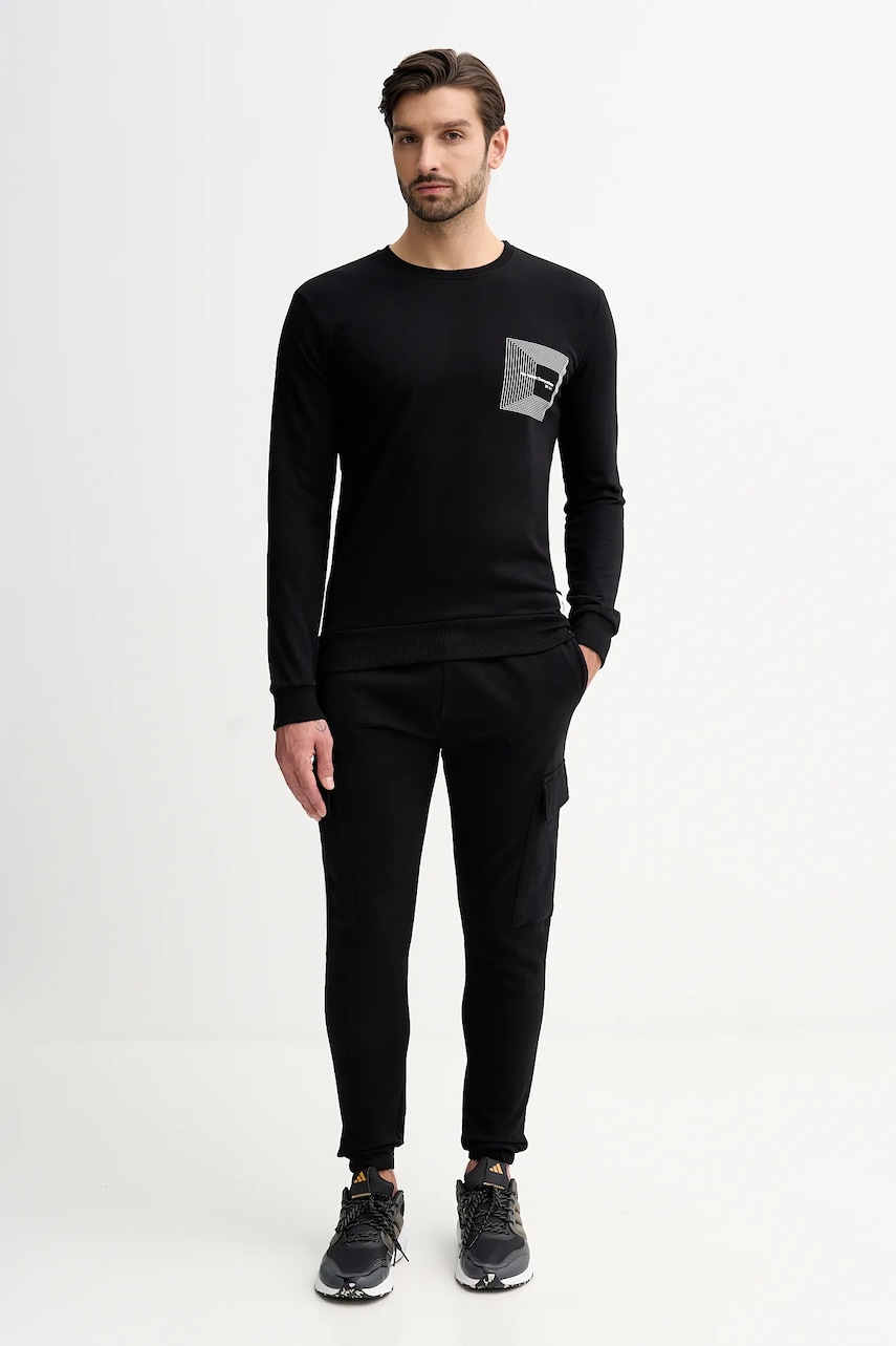 Fila trening din bumbac culoarea negru, FPW1226