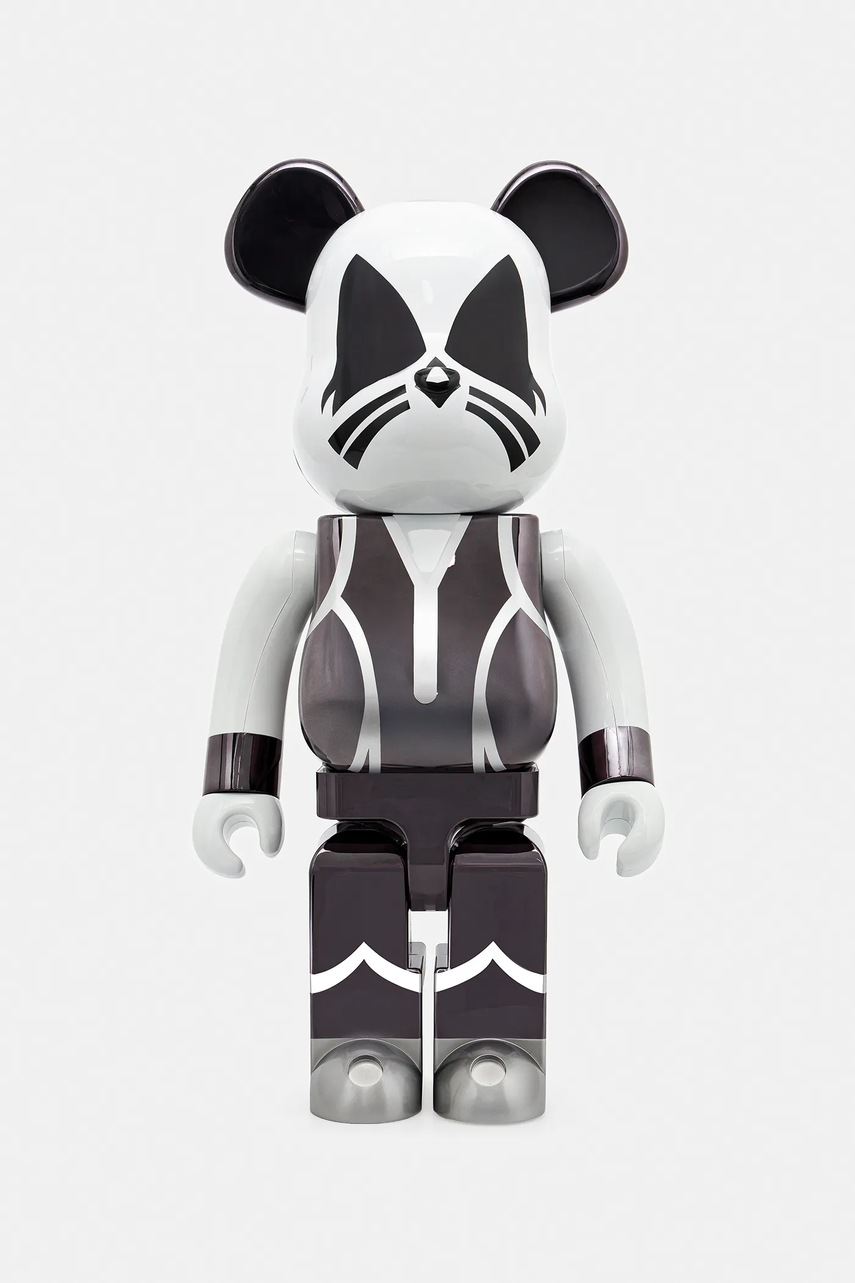 Medicom Toy figurină decorativă Be@rbrick KISS Catman Chrome Ver. 1000% culoarea gri, KISS.Catman.1000